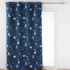 Rideaux Et Voilages|Stokomani Rideau occultant Moonlight bleu 140x260cm