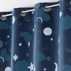 Rideaux Et Voilages|Stokomani Rideau occultant Moonlight bleu 140x260cm