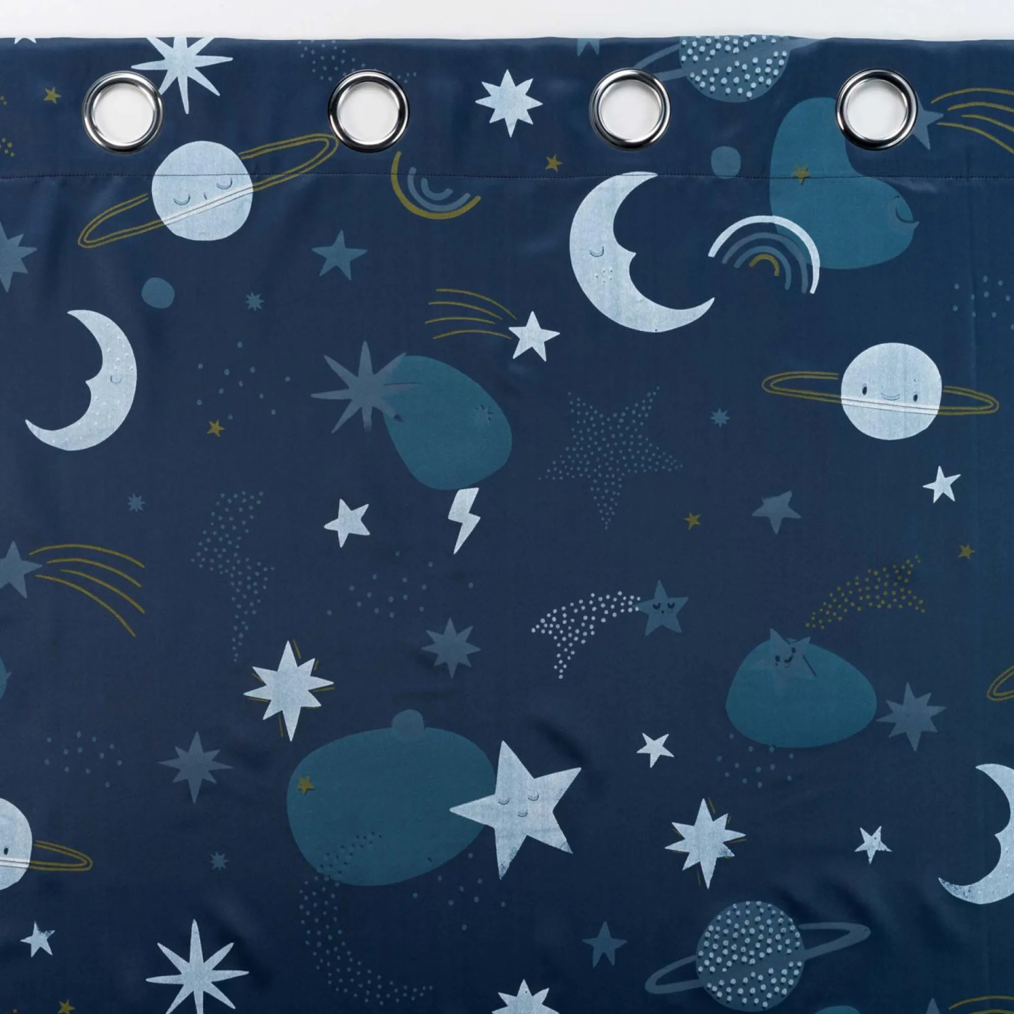 Rideaux Et Voilages|Stokomani Rideau occultant Moonlight bleu 140x260cm
