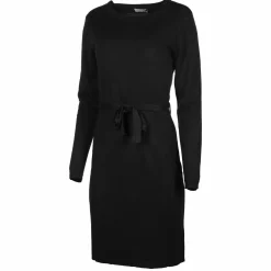 Combinaison Et Robes|ANNA KAREL Robe ceinturée toucher cachemire Noir