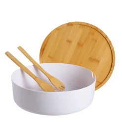 Vaisselle Et Service|COOK KEEN Saladier en bambou couvercle + couverts