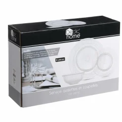 Vaisselle Et Service|DECLIC HOME Service 18 pièces assiettes et coupelles en verre