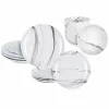 Vaisselle Et Service|COOK KEEN Service d'assiettes et bols céramique effet marbre 12pcs