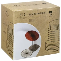 Vaisselle Et Service|SECRET DE GOURMET Services assiettes en porcelaine 18 pièces