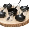 Vaisselle Et Service|SECRET DE GOURMET Set apéritif 14 pièces avec plateau en bois