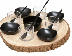 Vaisselle Et Service|SECRET DE GOURMET Set apéritif 14 pièces avec plateau en bois