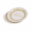 Vaisselle Jetable|Pique-Nique Et Camping|Stokomani Set de 6 assiettes en carton gold "Joyeux anniversaire" 18.5 cm