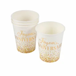 Vaisselle Jetable|Pique-Nique Et Camping|Stokomani Set de 6 gobelets en carton 