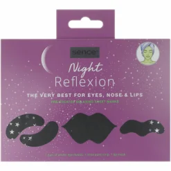 Visage|SENCE Set de 3 masques : Lévres, yeux et nez Metallic night reflexion
