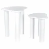 Mobilier|DECLIC HOME Set de 2 tables blanches