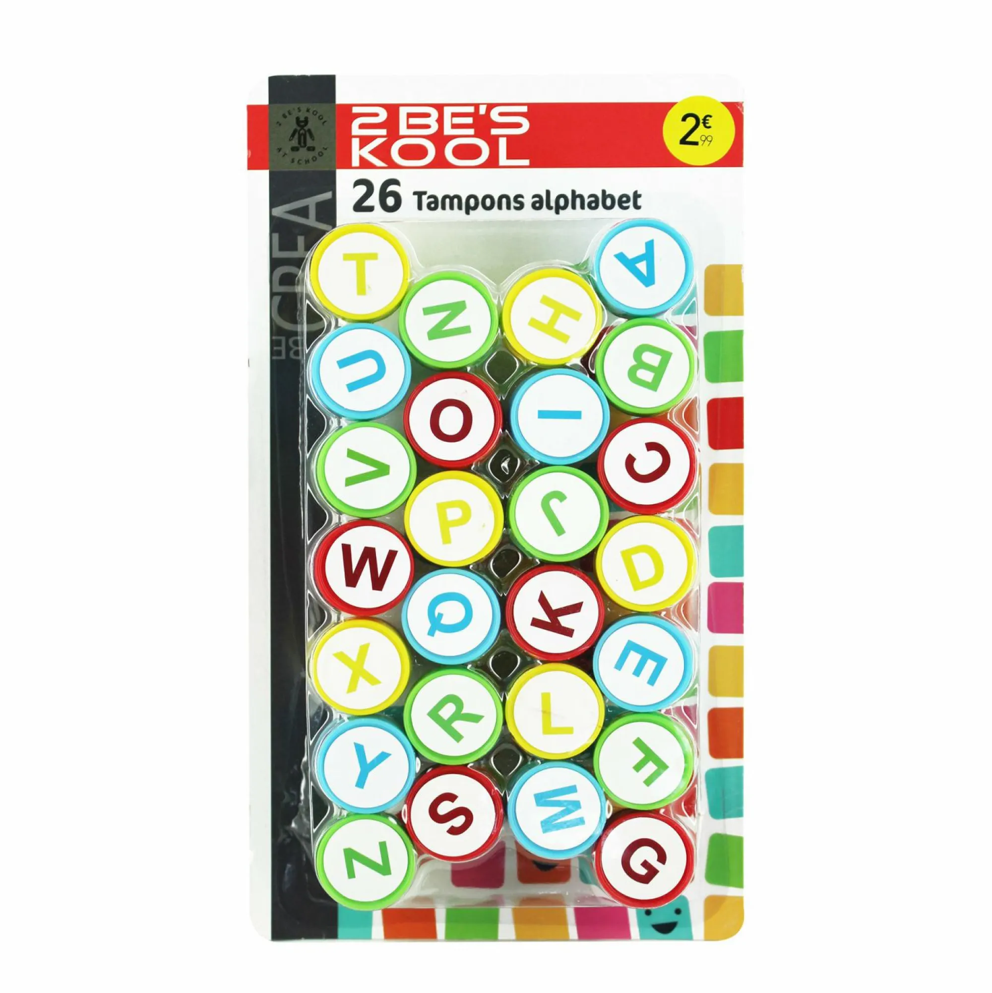 Jouet|Loisirs Créatifs|2 BE S KOOL Set de 26 tampons alphabet