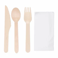 Vaisselle Jetable|Pique-Nique Et Camping|Stokomani Sets couverts en bois