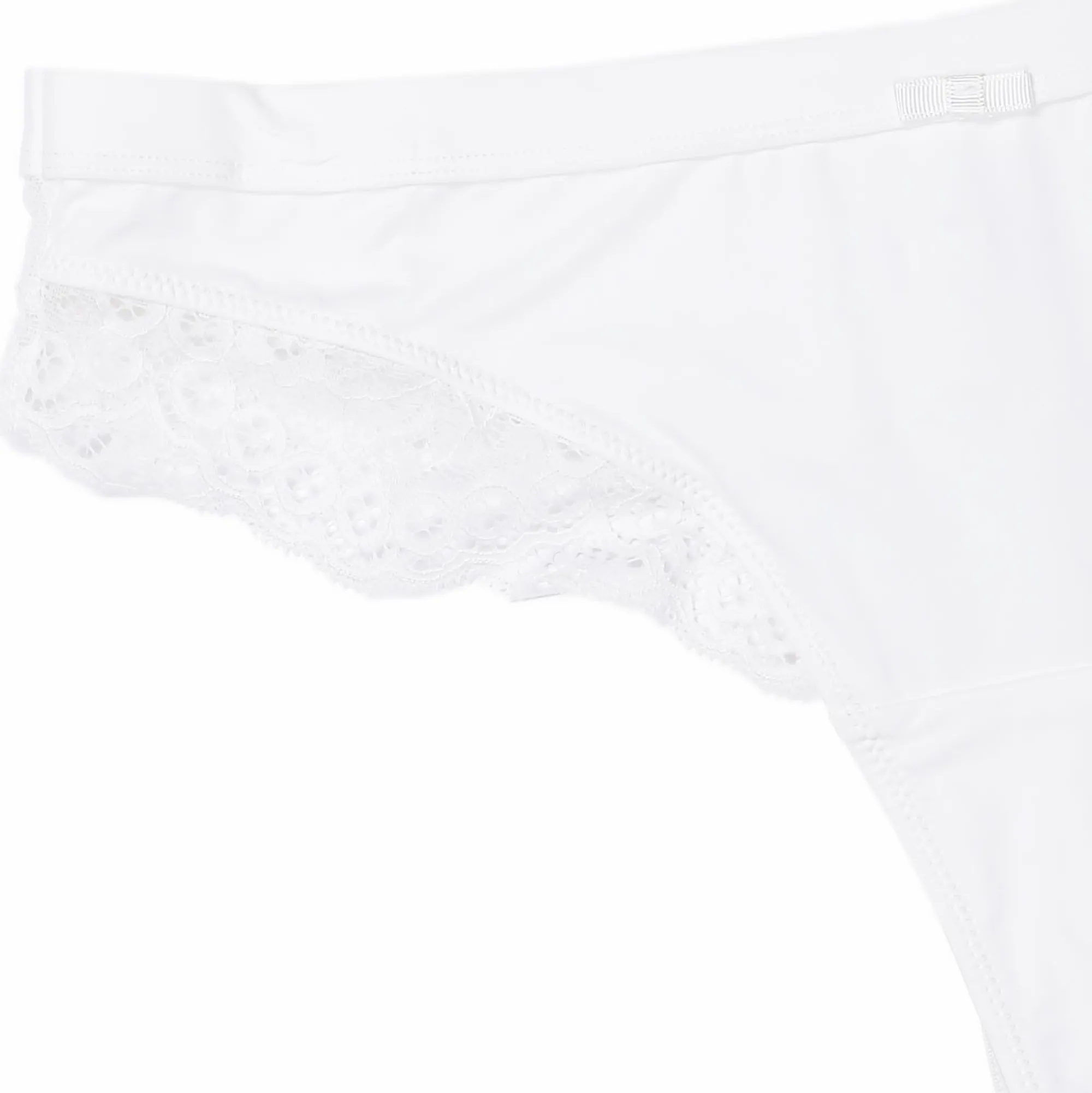 Lingerie Et Vêtements De Nuit|LA CITY SHORTY STRING NOIR DENTELLE IVOIRE Blanc