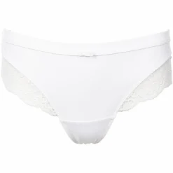 Lingerie Et Vêtements De Nuit|LA CITY SHORTY STRING NOIR DENTELLE IVOIRE Blanc