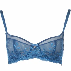 Lingerie Et Vêtements De Nuit|GERARD PASQUIER SOUTIEN GORGE BRODERIE Bleu