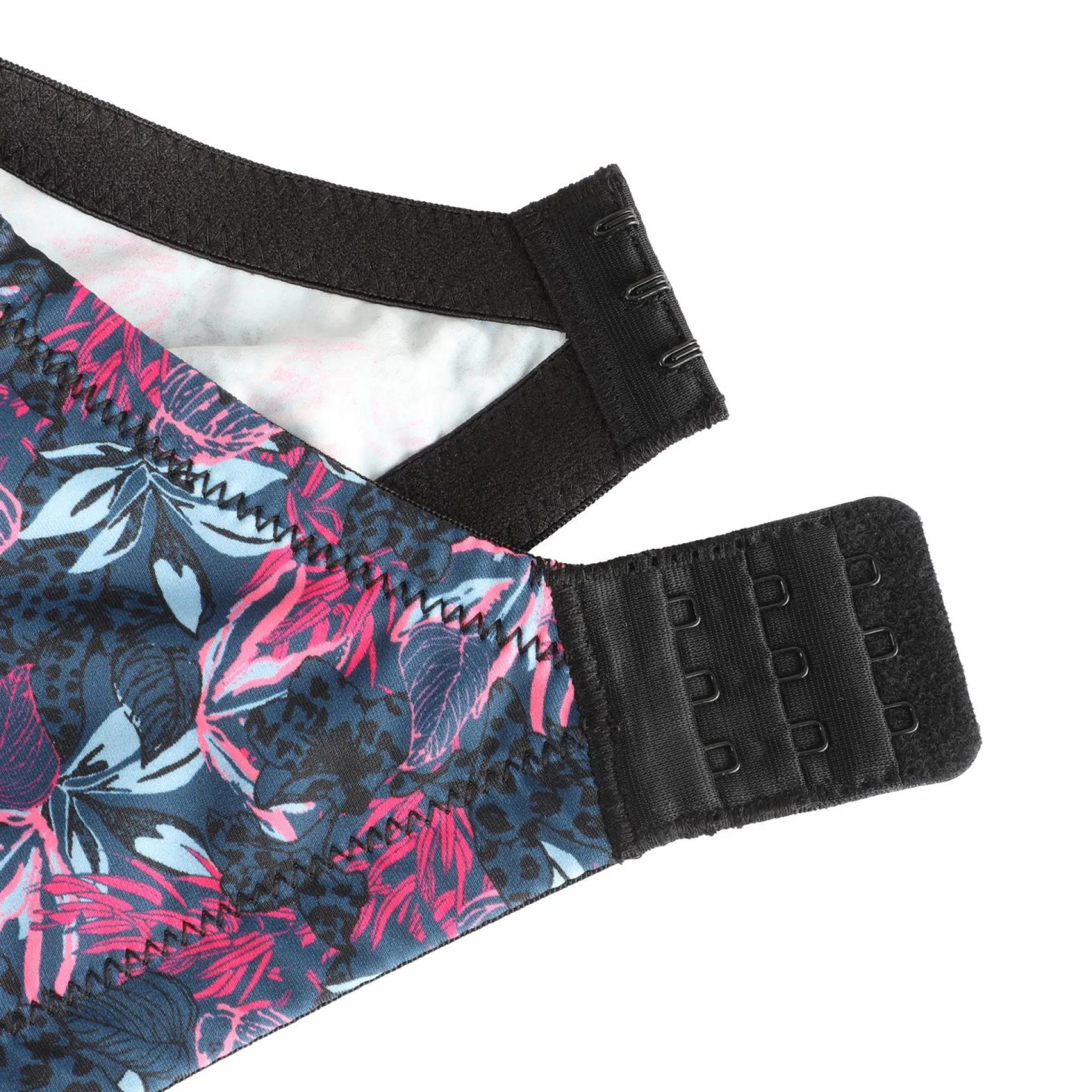 Lingerie Et Vêtements De Nuit|SEDUCCIA Soutien gorge fleuri et noir grand maintien Bleu