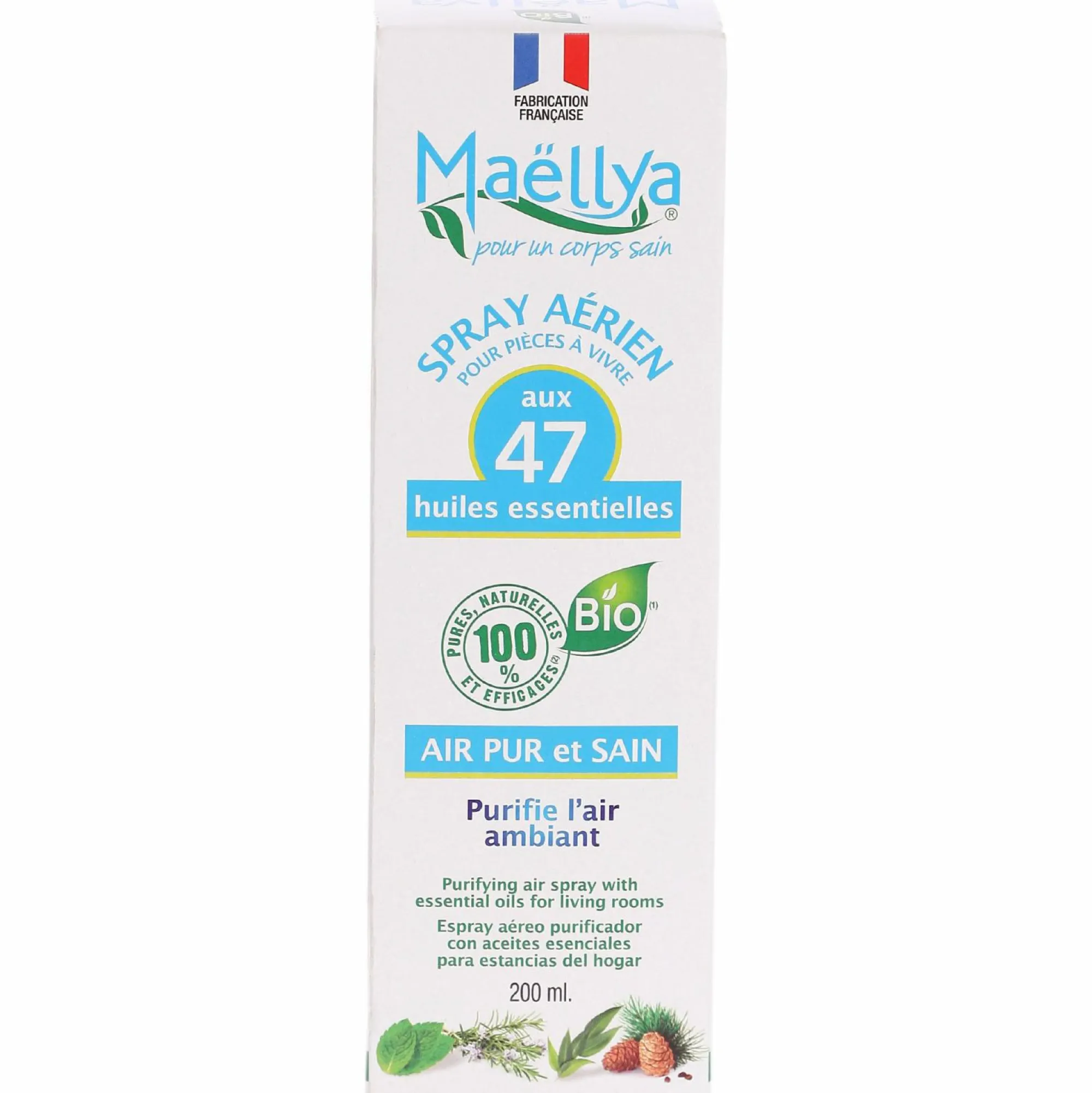 Santé Et Bien-Être|MAELLYA Spray aérien pour pièces à vivre 47 huiles essentielles