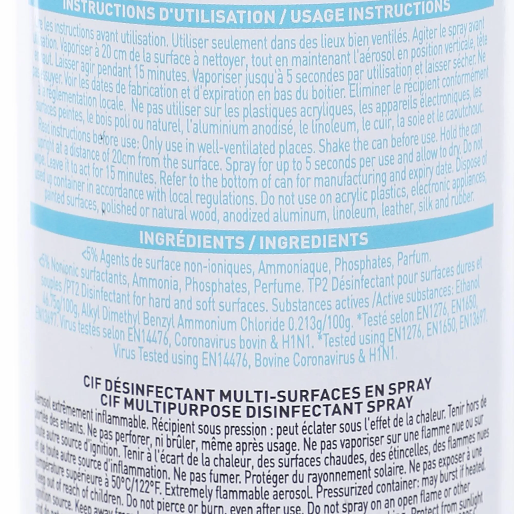 Produits Ménagers|CIF SPRAY DESINFECTANT MULTI-USAGES OCEAN