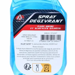 Accessoires Automobiles|ALLUR'AUTO Spray dégivrant pare-brise et vitres 500 ml