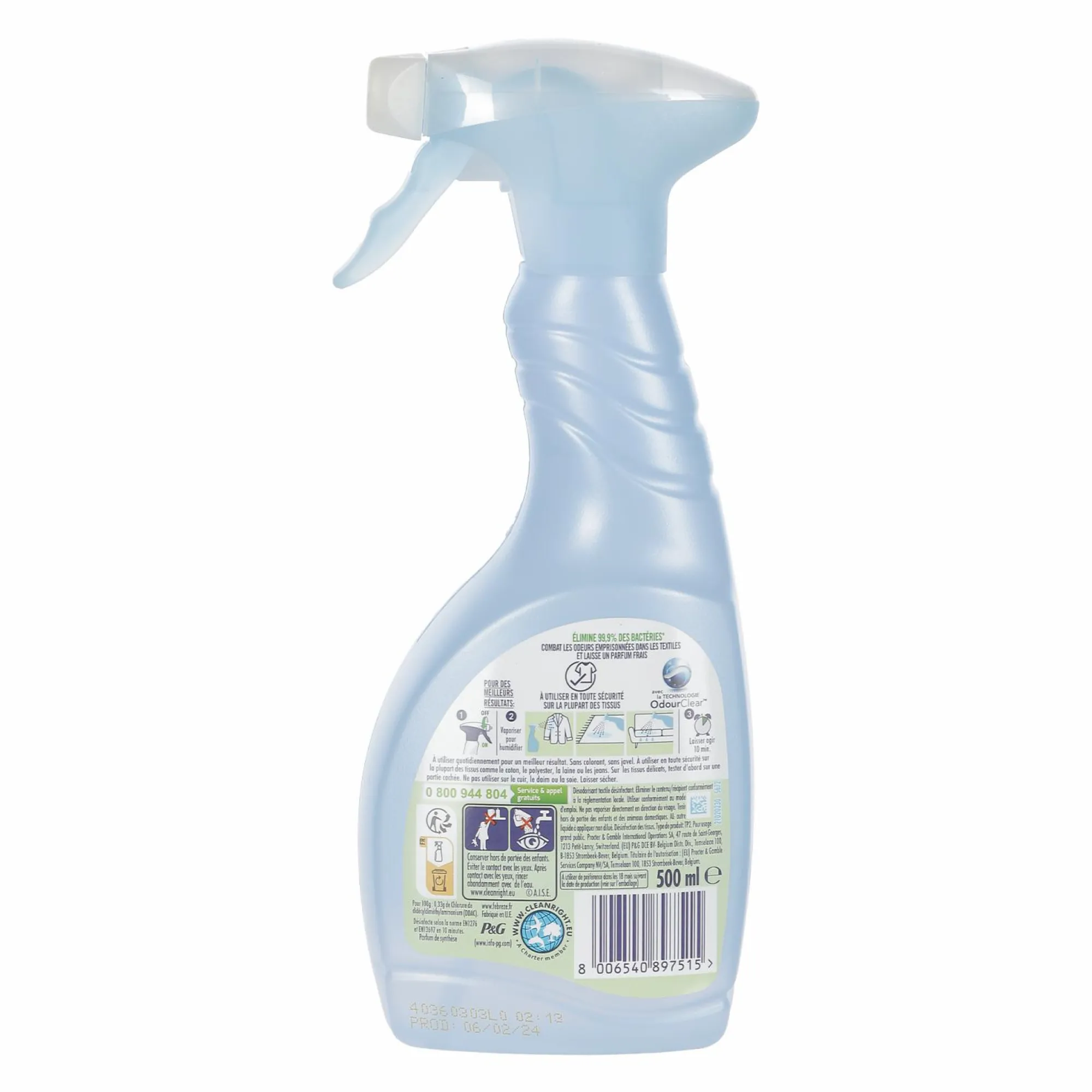 Produits Ménagers|FEBREZE Spray désodorisant désinfectant textile fraîcheur matinale