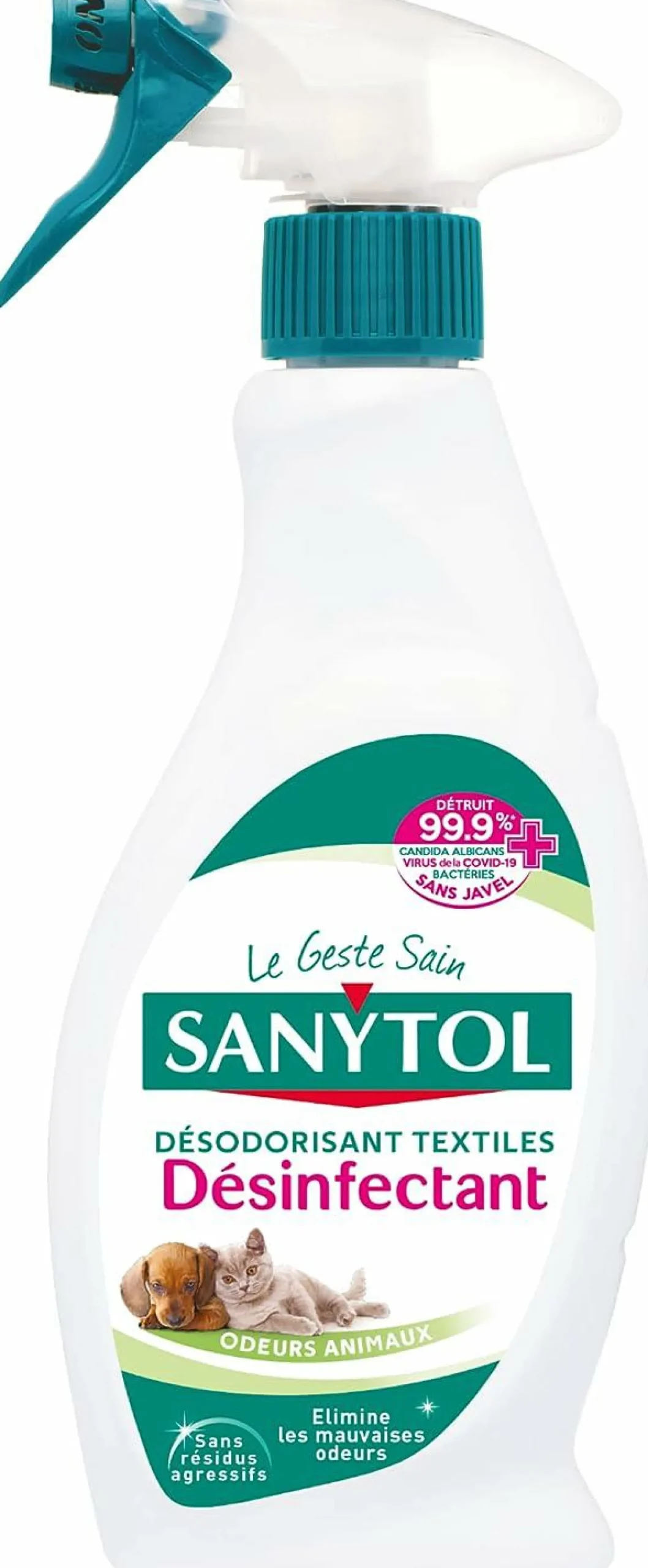 Produits Ménagers|SANYTOL Spray désodorisant textiles odeurs animaux