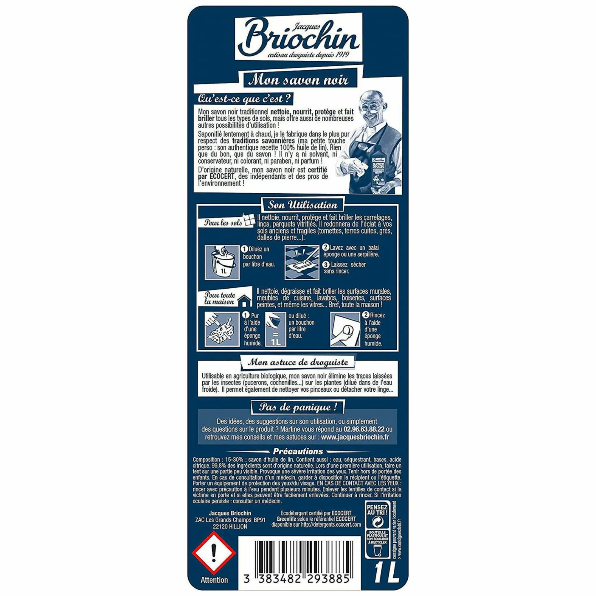 Produits Ménagers|LE BRIOCHIN Spray savon noir prêt à l'emploi