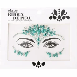 Maquillage Et Ongles|MISS COP Strass visage autocollant bleu