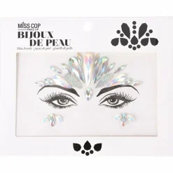 Maquillage Et Ongles|MISS COP Strass visage autocollant blanc