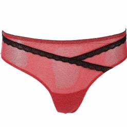 Lingerie Et Vêtements De Nuit|LA CITY STRING LUREX Rouge