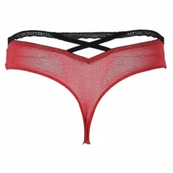 Lingerie Et Vêtements De Nuit|LA CITY STRING LUREX Rouge