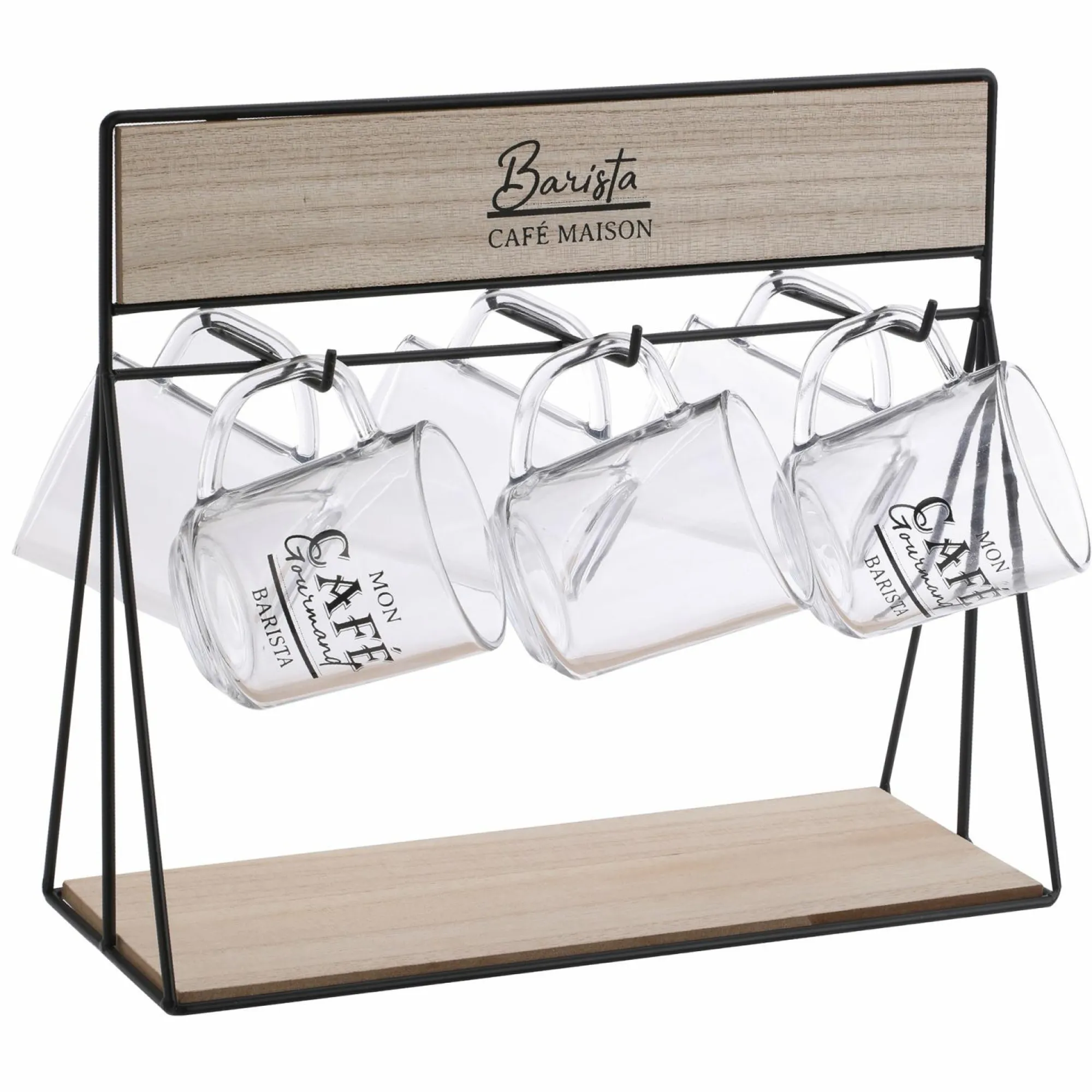 Vaisselle Et Service|COOK KEEN Support pour tasses avec 6 tasses en verre