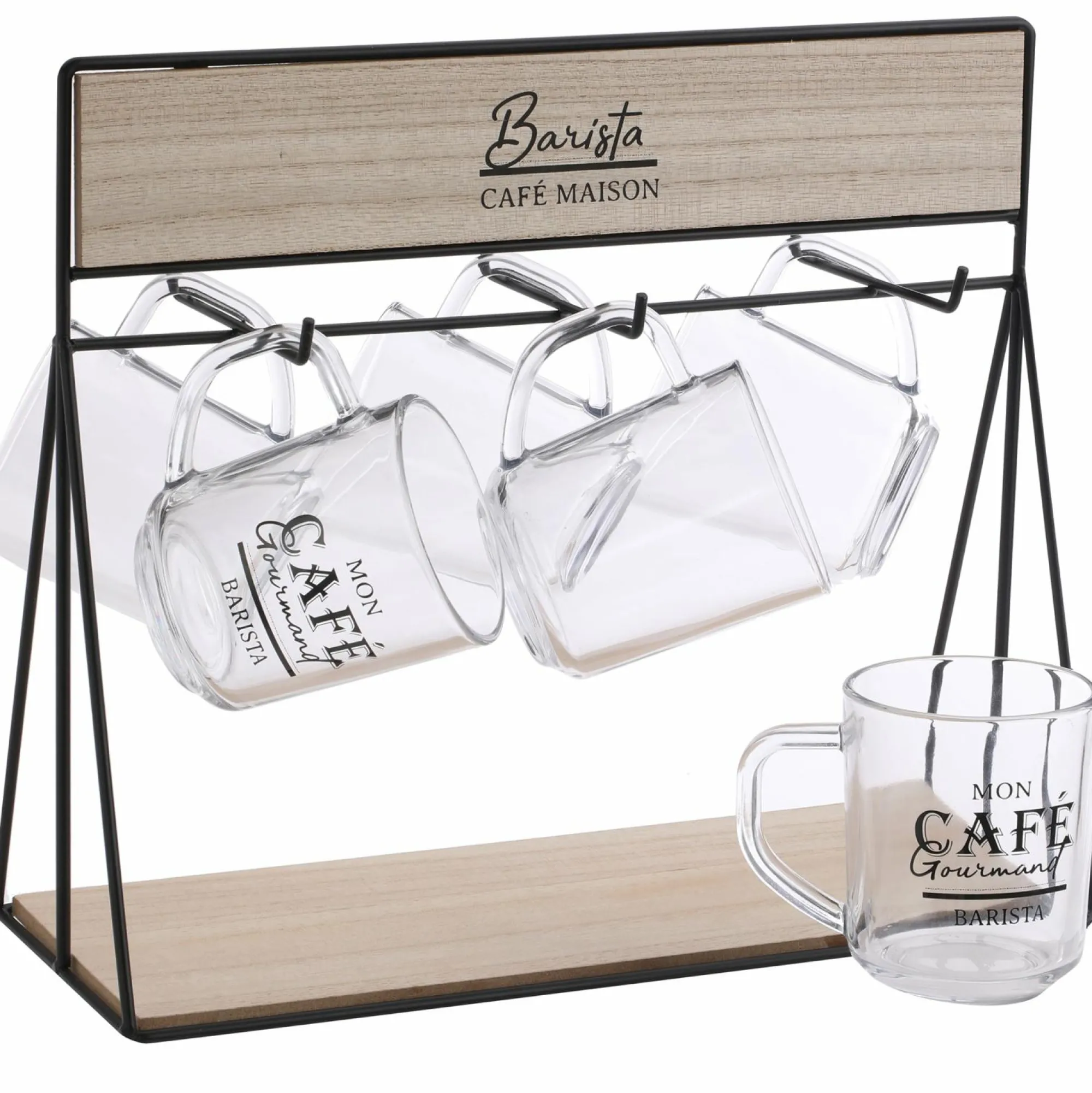Vaisselle Et Service|COOK KEEN Support pour tasses avec 6 tasses en verre