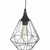 Luminaires|ATMOSPHERA Suspension diamant en métal noir