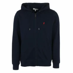 Hauts|GENTLEMAN FARMER Sweat zippé broderie à capuche et poches latérales