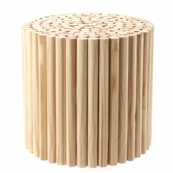 Mobilier|DECLIC HOME Table d'appoint en rondin de bois