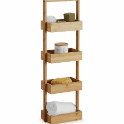 Mobilier|Salle De Bain Et Wc|Stokomani Étagère salle de bain 4 niveaux en bambou