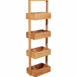 Mobilier|Salle De Bain Et Wc|Stokomani Étagère salle de bain 4 niveaux en bambou