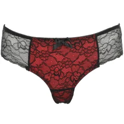 Lingerie Et Vêtements De Nuit|MANOUKIAN Tanga / shorty noir et rouge