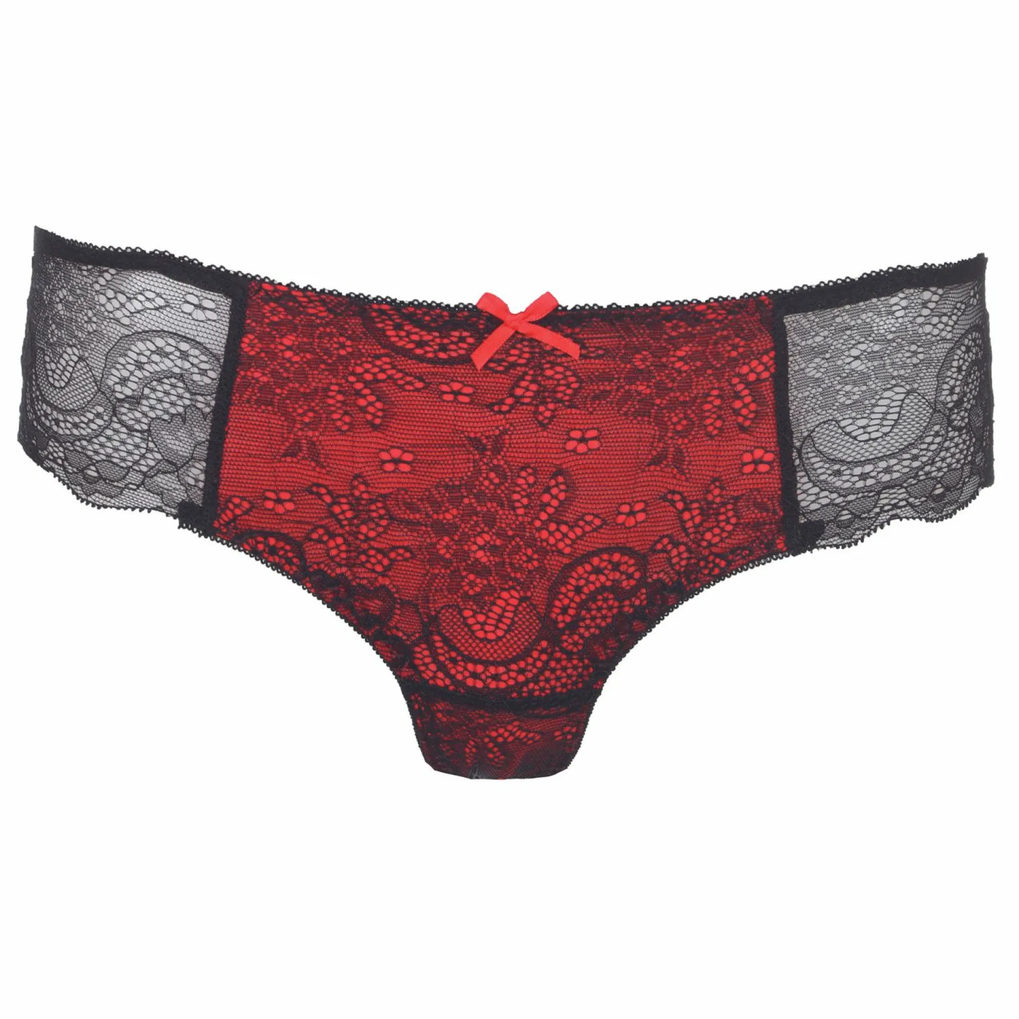 Lingerie Et Vêtements De Nuit|MANOUKIAN TANGA / SHORTY NOIR ROUGE