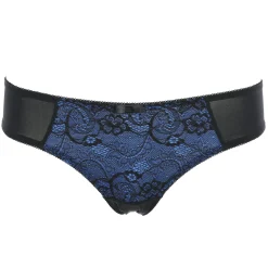 Lingerie Et Vêtements De Nuit|MANOUKIAN Tanga / slip en dentelle bleu et noir