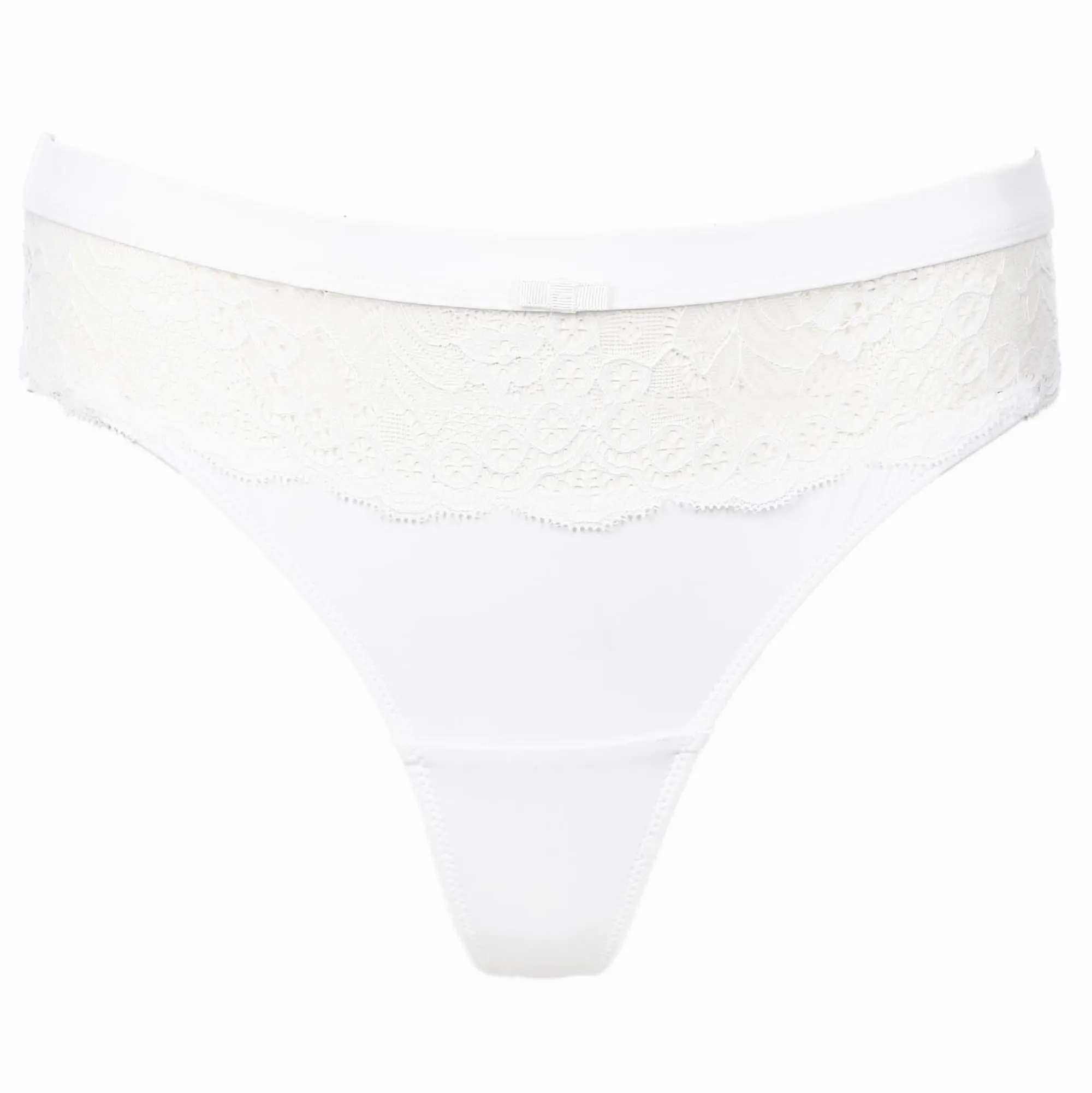 Lingerie Et Vêtements De Nuit|LA CITY TANGA IVOIRE Blanc