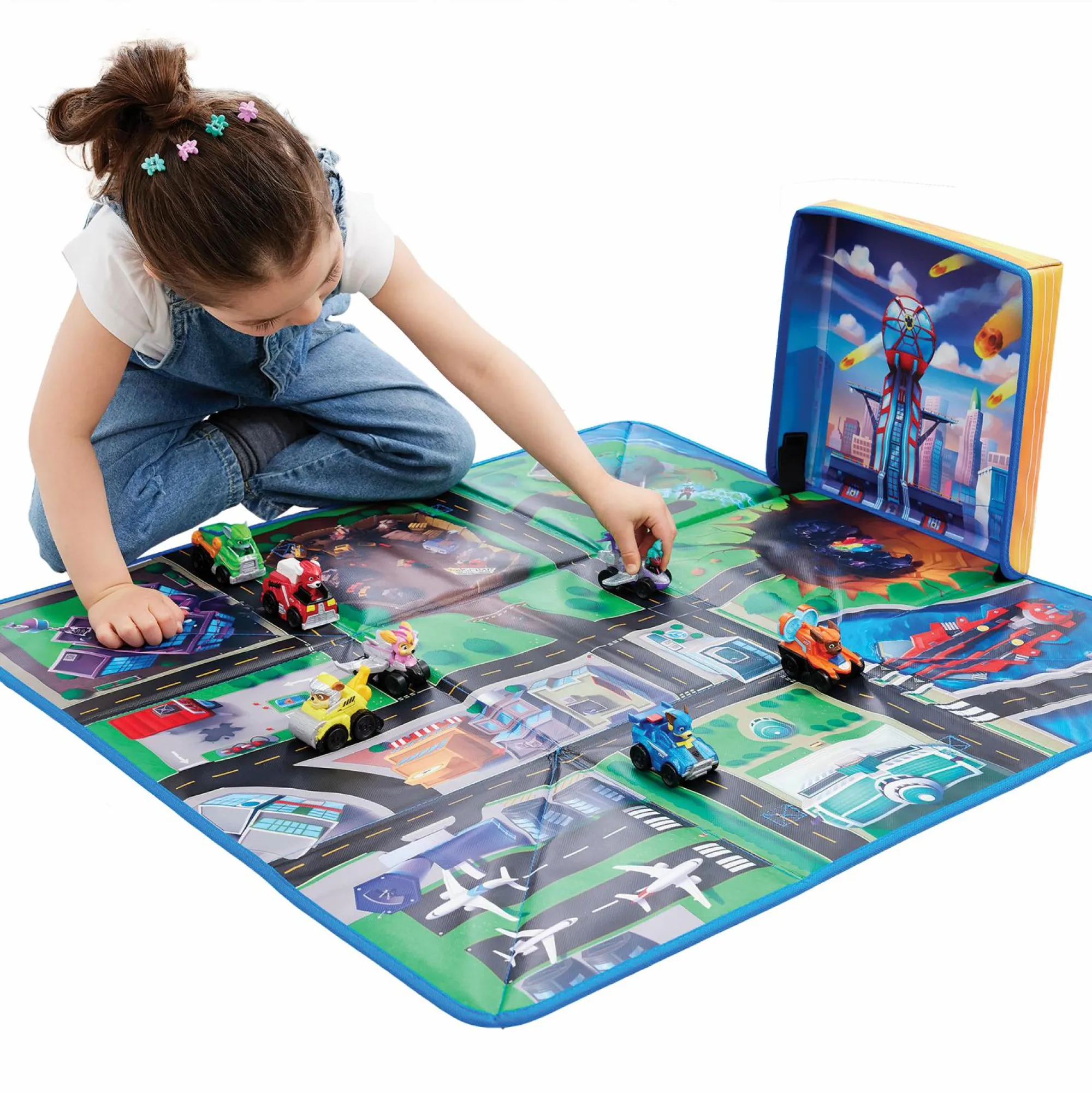 Jouet|De 2 À 4 Ans|LA PAT PATROUILLE Tapis de jeu Pat Patrouille + 2 figurines