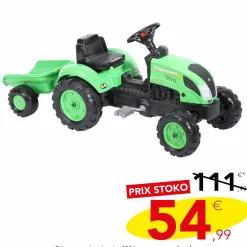 De 2 À 4 Ans|Jouet|FALK Tracteur à pédales et remorque