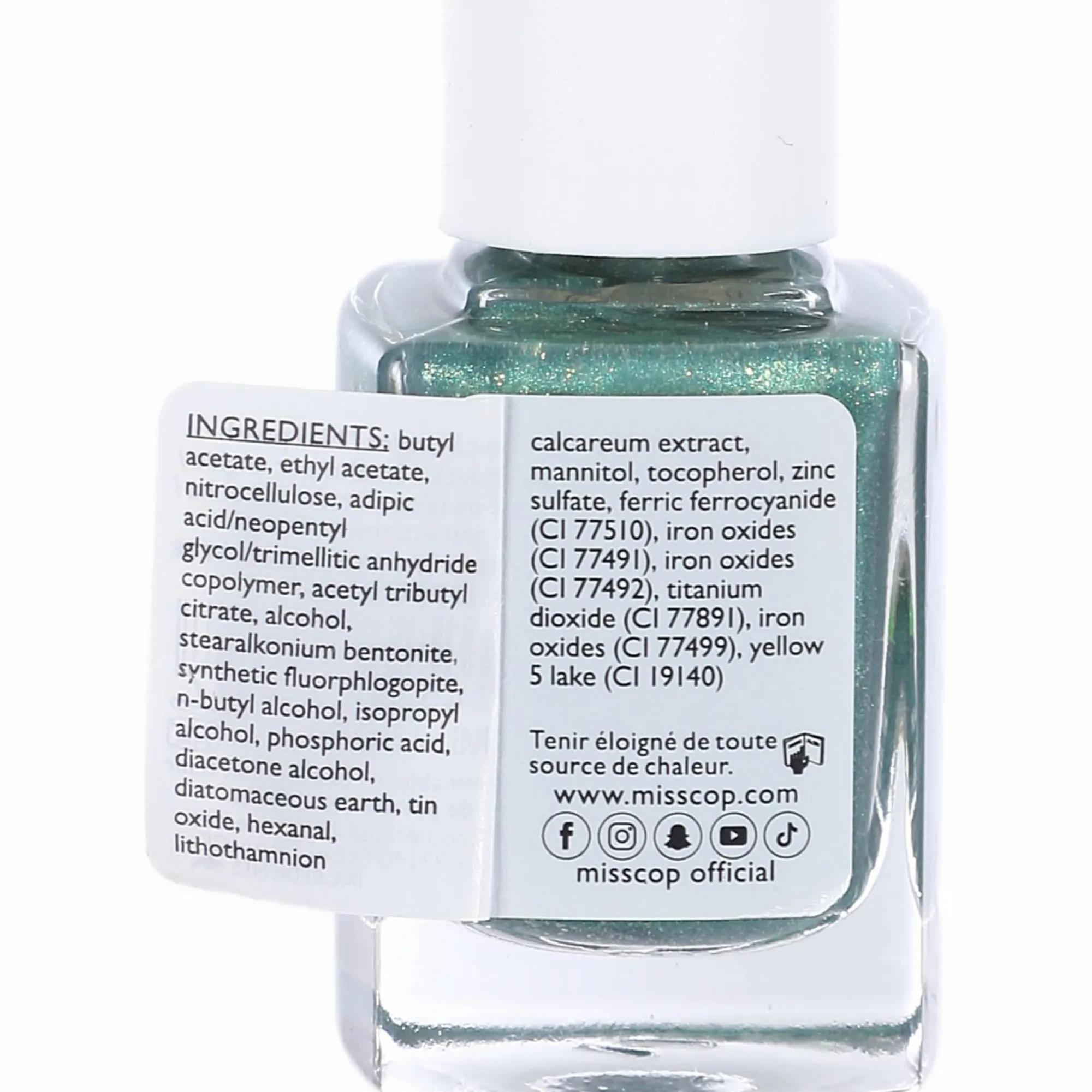 Maquillage Et Ongles|MISS COP Vernis à ongle vert impérial pailleté