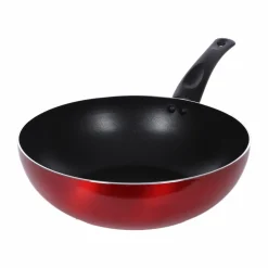 Cuisson Et Ustensiles|DELBO Wok à induction rouge métallisé 28cm